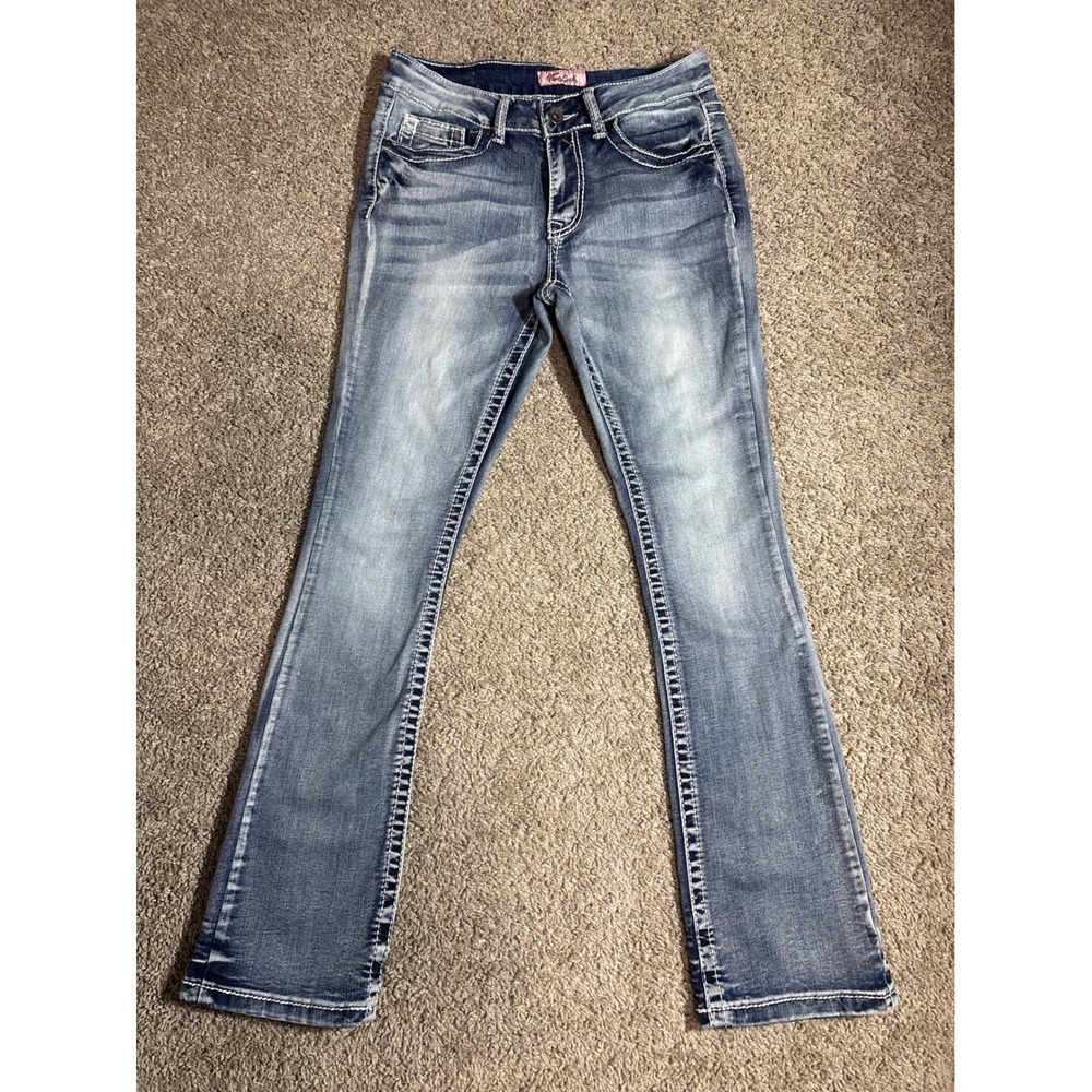 True Luck legendary Bootcut Jeans Med. Wash Blue Denim Womens size 9/10